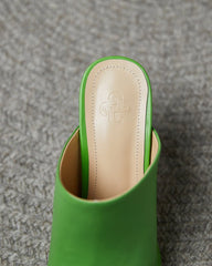 Open Toe Platform Chunky Heel Slides Sandals