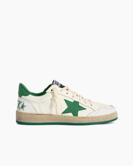 Green Nappa Leather Sneakers with Good Luck Star