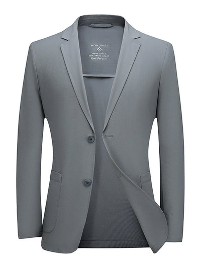 Men's Plus Size Lapel Collar Long Sleeve Blazer