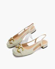 Slingback Block Heel Party Dress Sandals