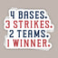 4,3,2,1 Baseball Decal