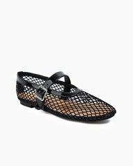 Mesh Mary Jane Flat Lightweight Sandals