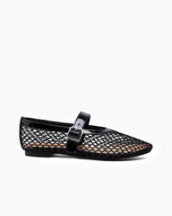 Mesh Mary Jane Flat Lightweight Sandals