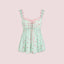 Pure Desire Sweet Floral Camisole Top Women's Mint Green Ruffle Loose Casual