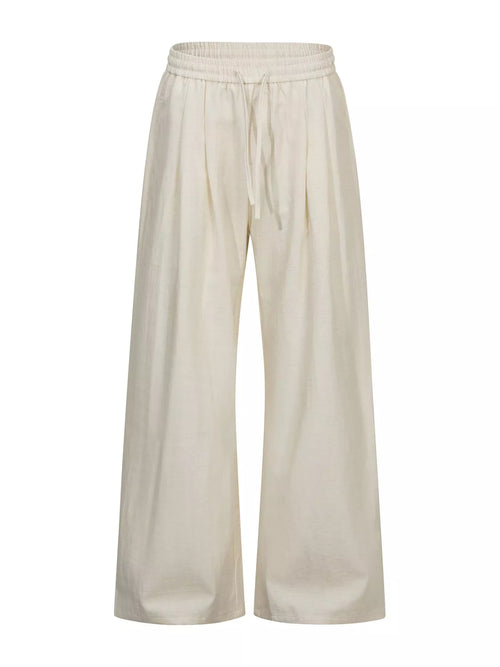 Men's Wide-Leg Drawstring Slacks