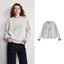Women's Crewneck Patchwork Plaid Fake Two-Piece Loose Sweatshirt