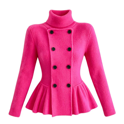 Women's Slim Fit High-Neck Knitted Sweater