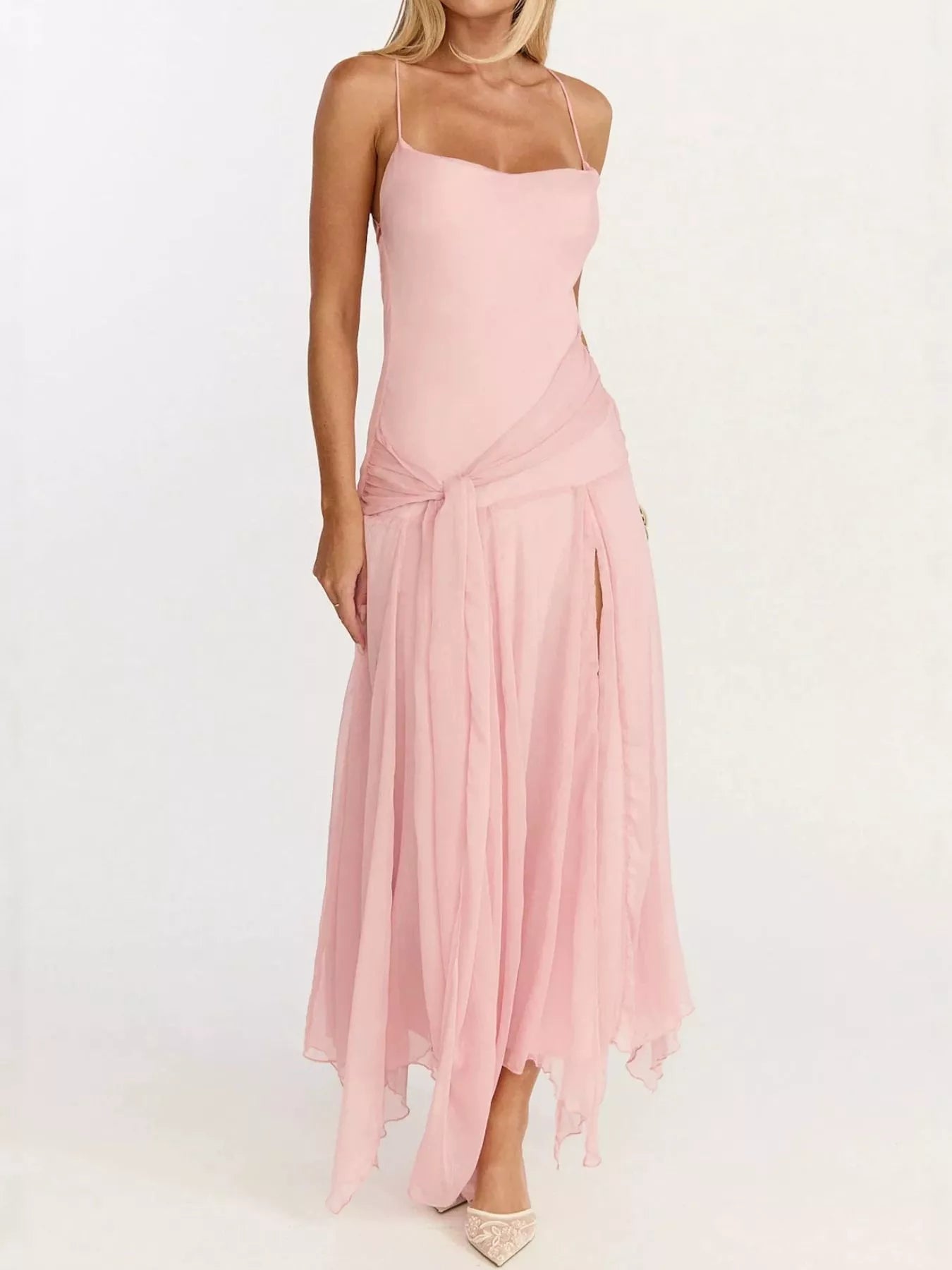 Slit Spaghetti Strap Dress Secondary image