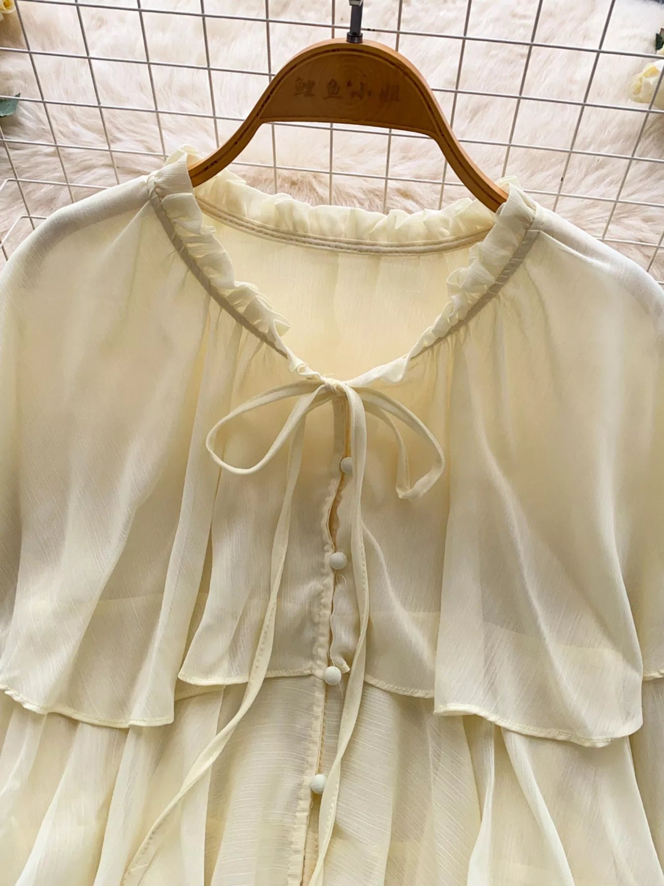 Ruffle Tiered Chiffon Blouse Secondary image