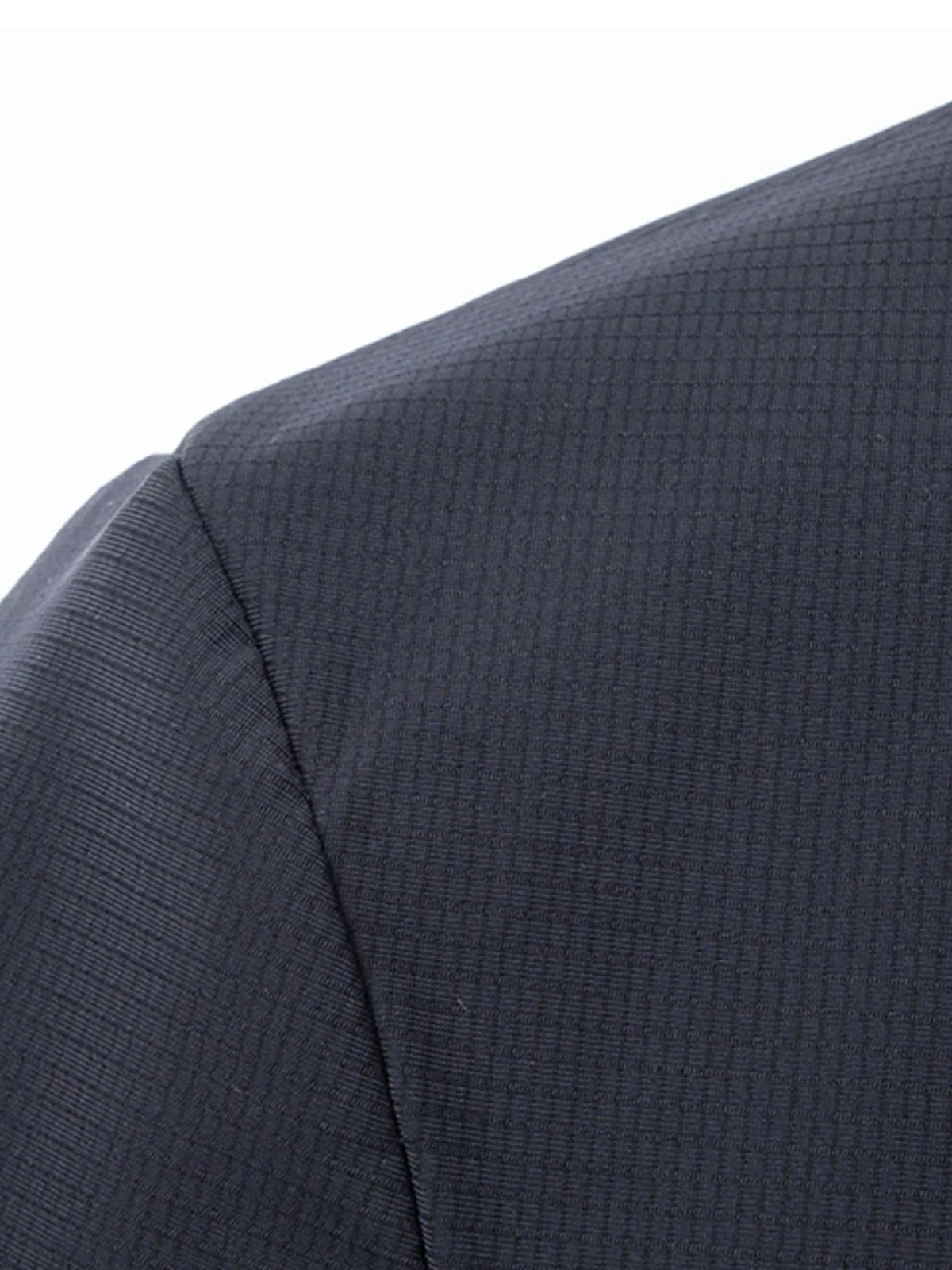 Men's Lapel Collar Long Sleeve Blazer – Grey / Black - photo 5