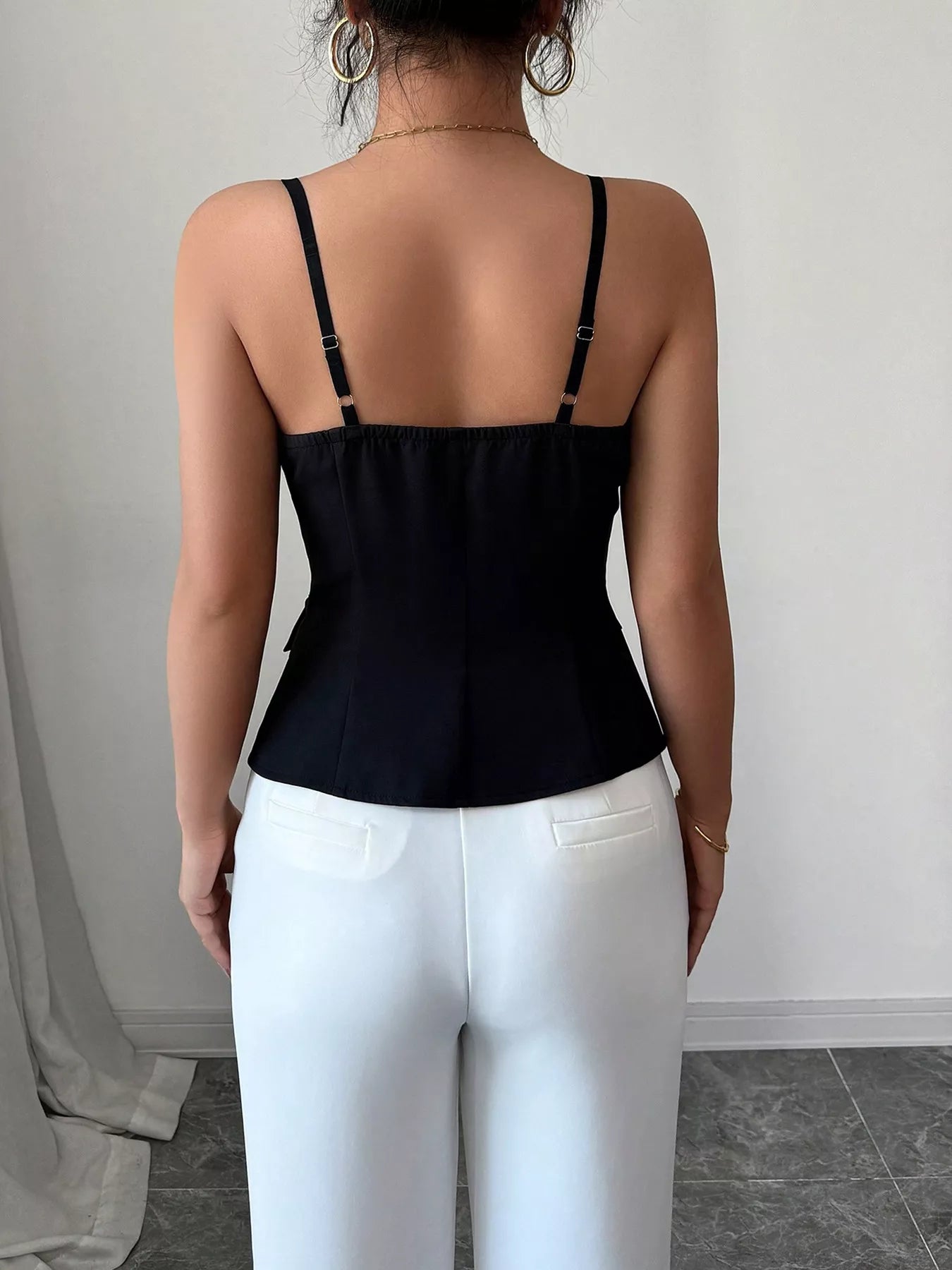 Button-Front Cami Top Secondary image