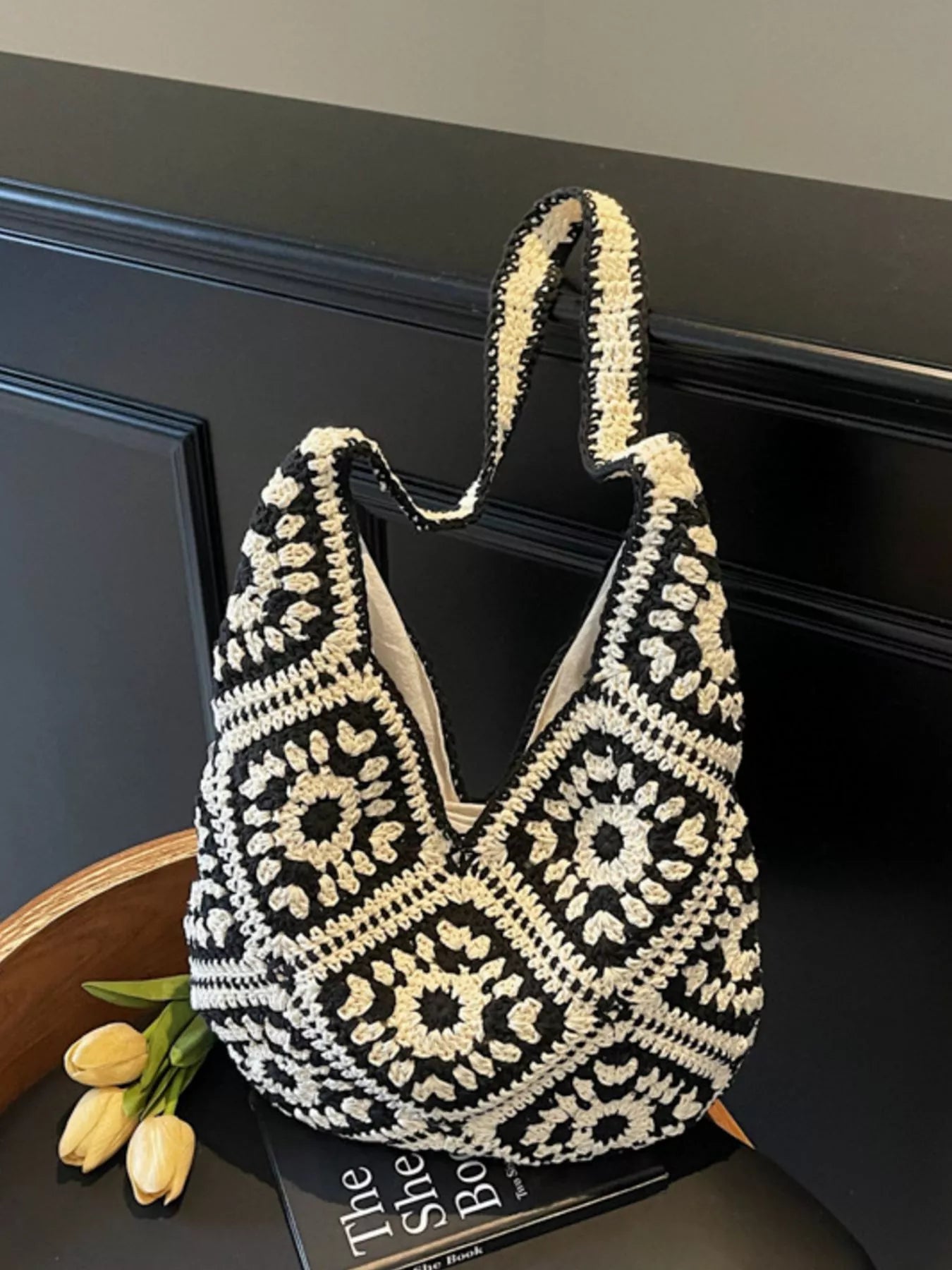 Crochet Hobo Shoulder Bag Secondary image