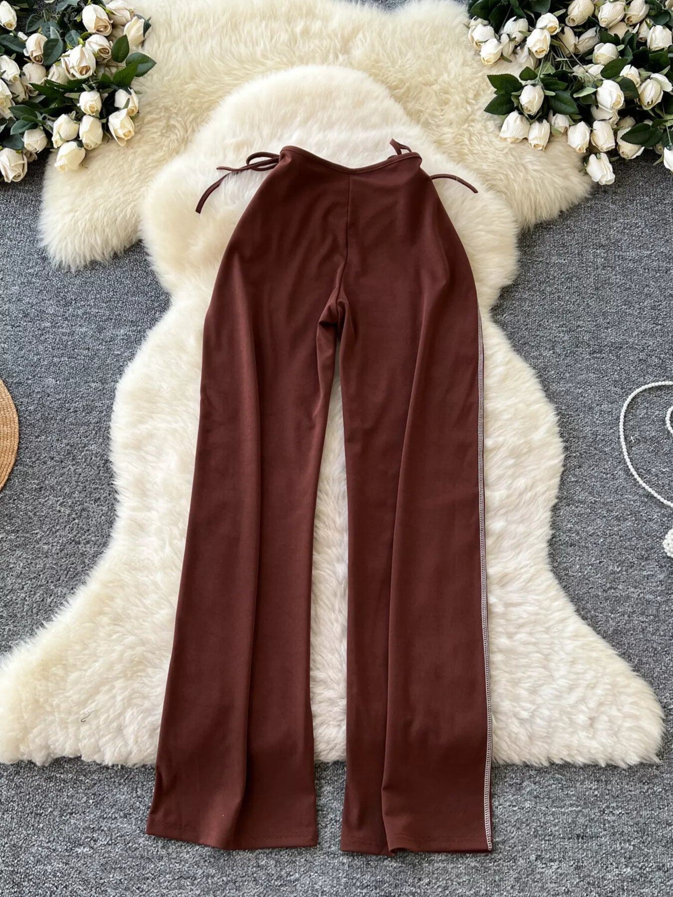 Tie-Waist Wide Leg Pants Secondary image