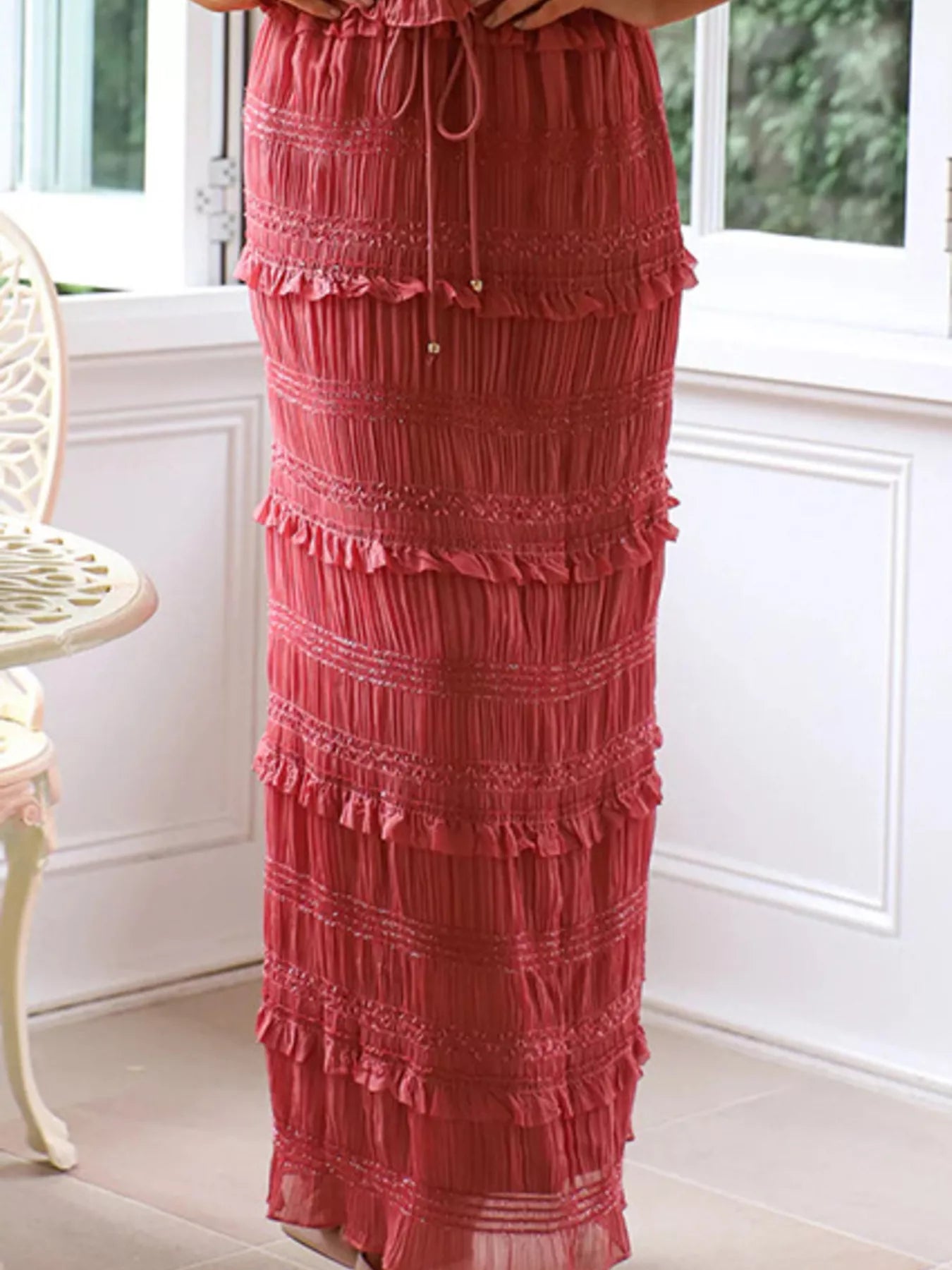 Sleeveless Top and Maxi Skirt Set Secondary image