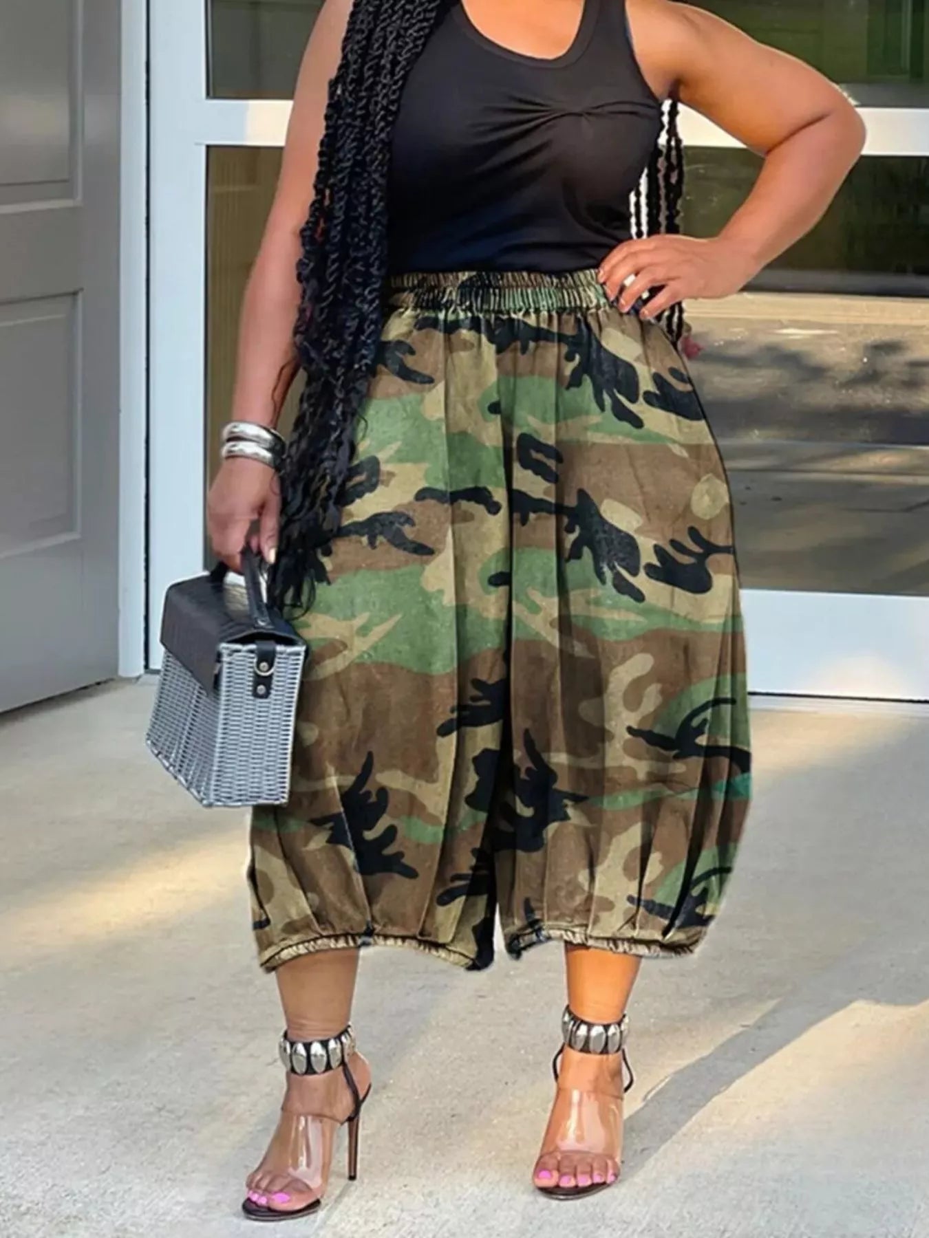 Elastic Waist Wide Leg Pants Secondary image