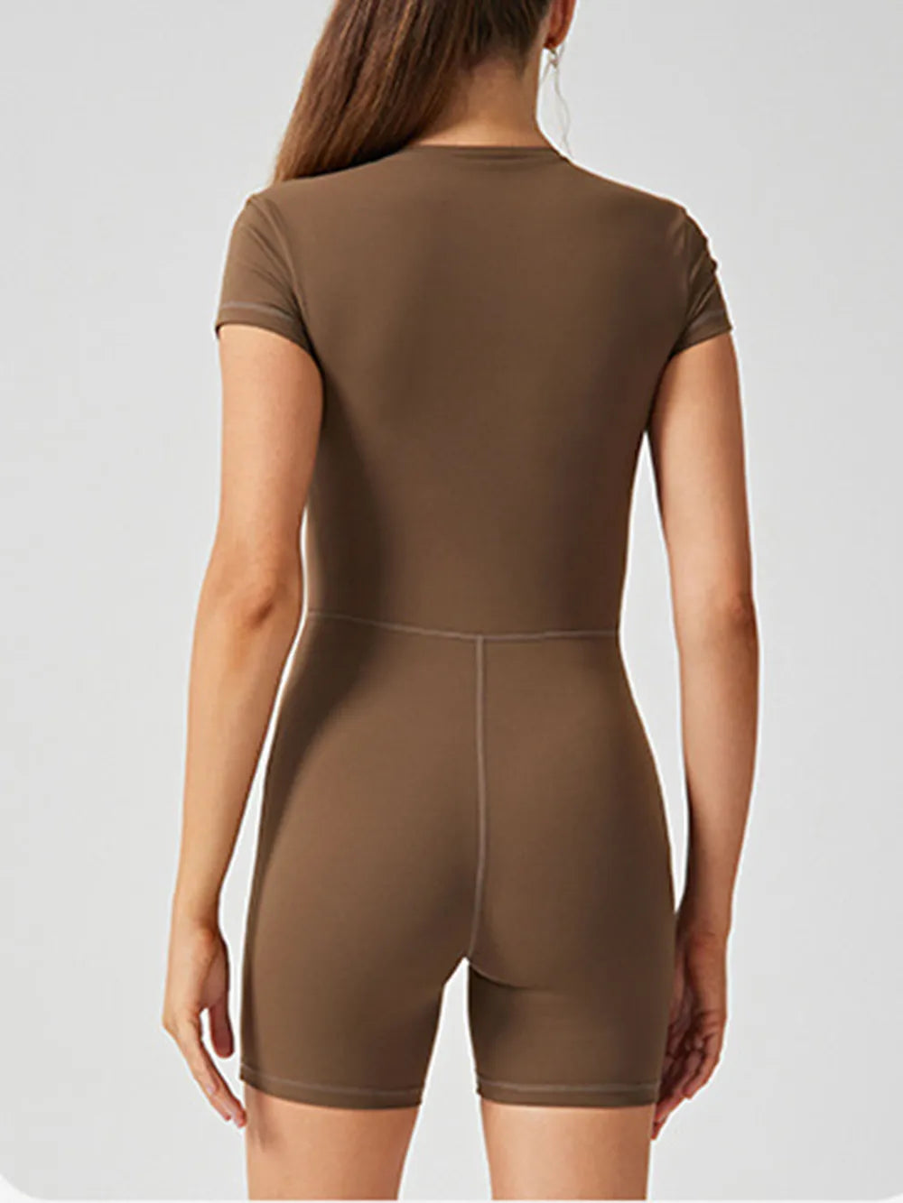 Half Zip Short Sleeve Active Romper Secondary image