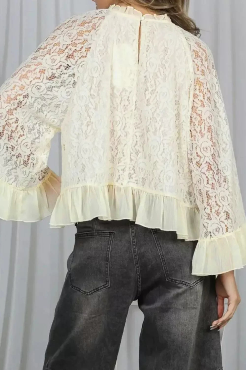 Lace Ruffled Hem Blouse Secondary image