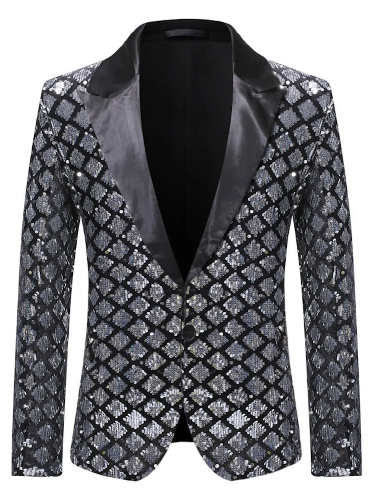 Men's Sequin One Button Blazer - photo 3
