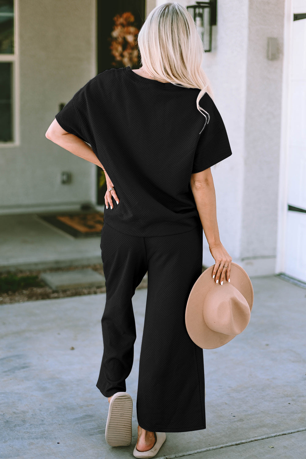 Short Sleeve Top and Pants Set Secondary image