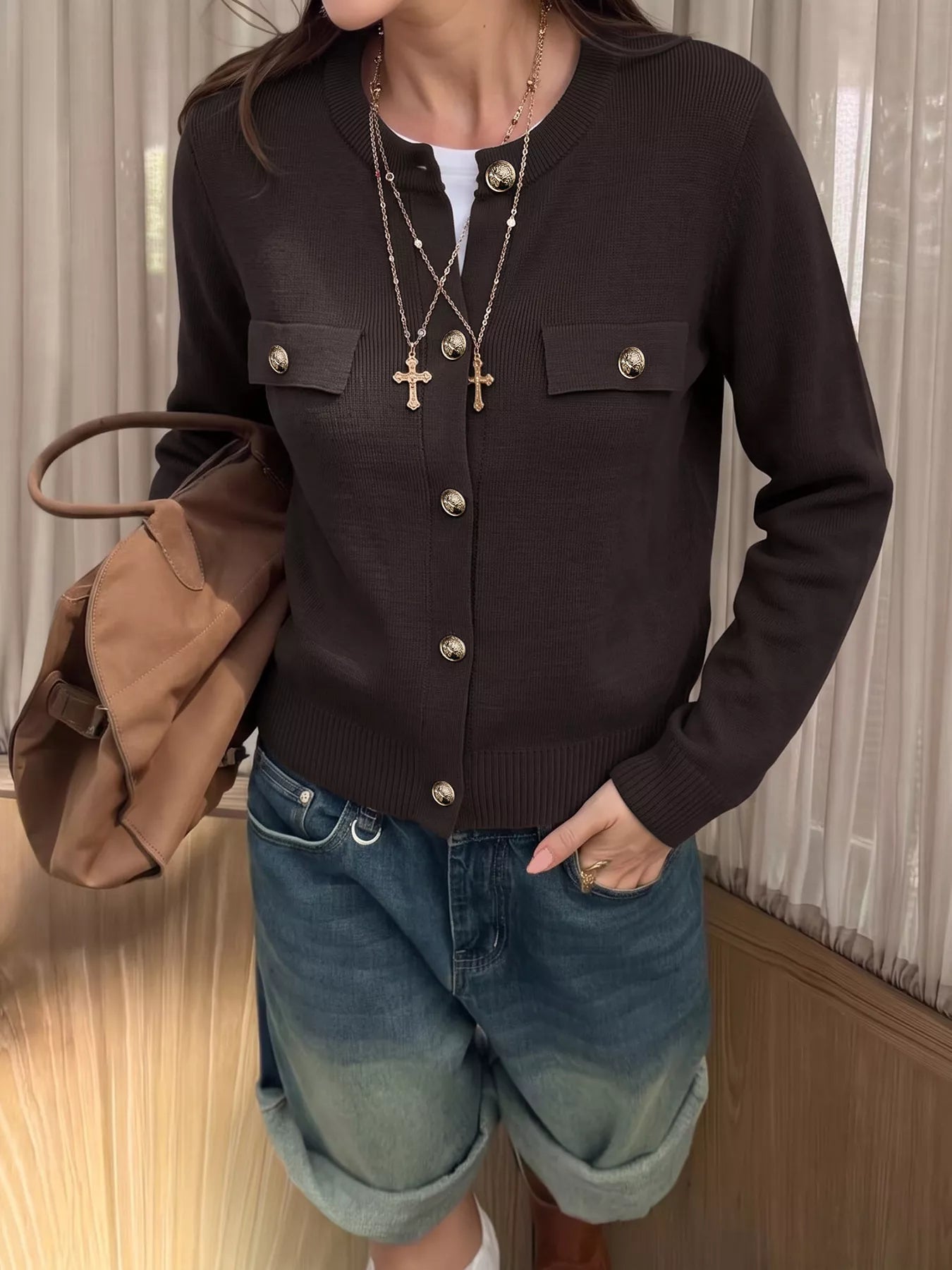 Button Down Long Sleeve Cardigan Secondary image