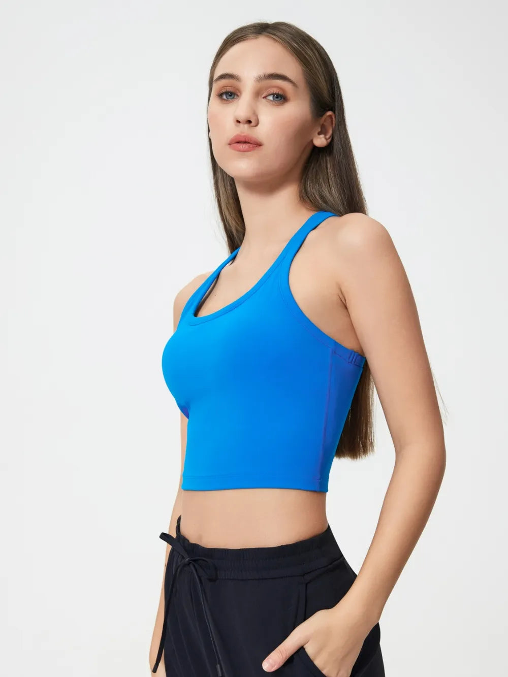 Millennia Scoop Neck Active Tank with Detachable Chest Pads Secondary image