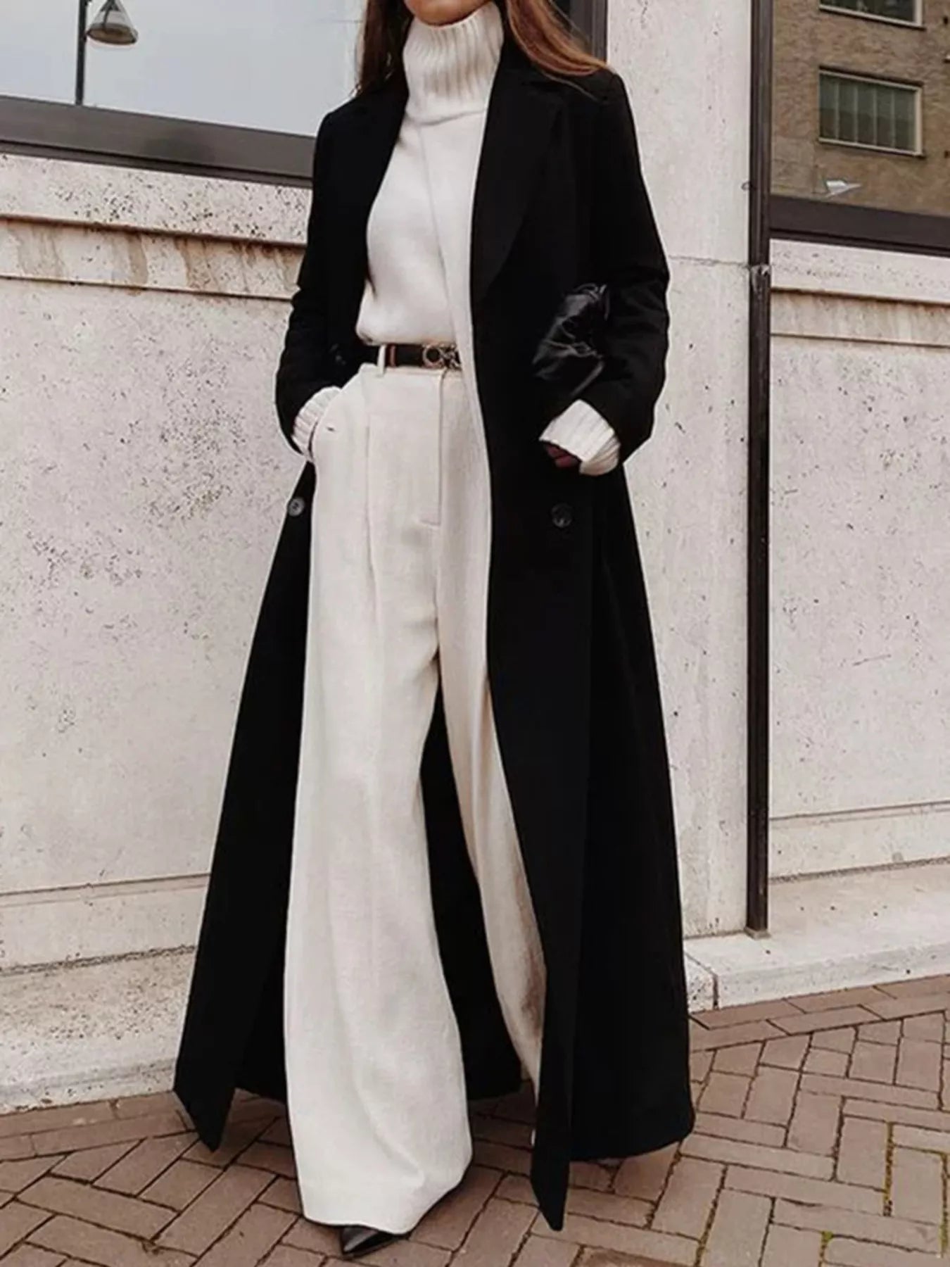 Double-Breasted Longline Overcoat Secondary image