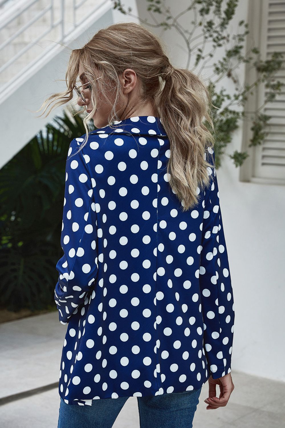 Polka Dot Long Sleeve Blazer Secondary image