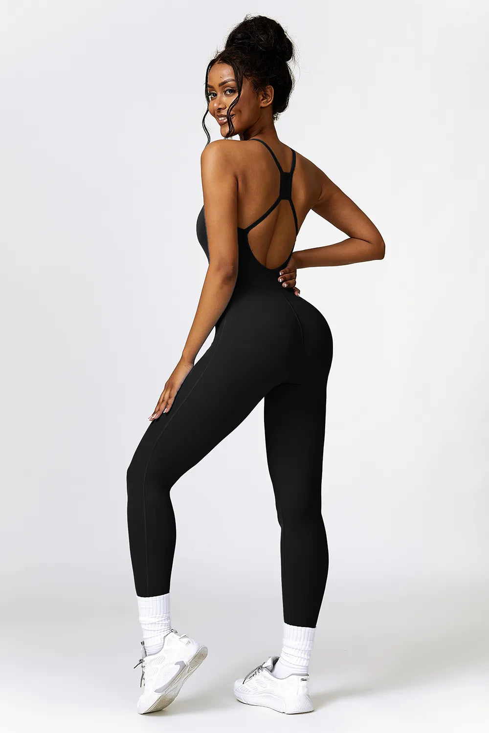 Basic Bae Open Back Spaghetti Strap Active Jumpsuit Secondary image