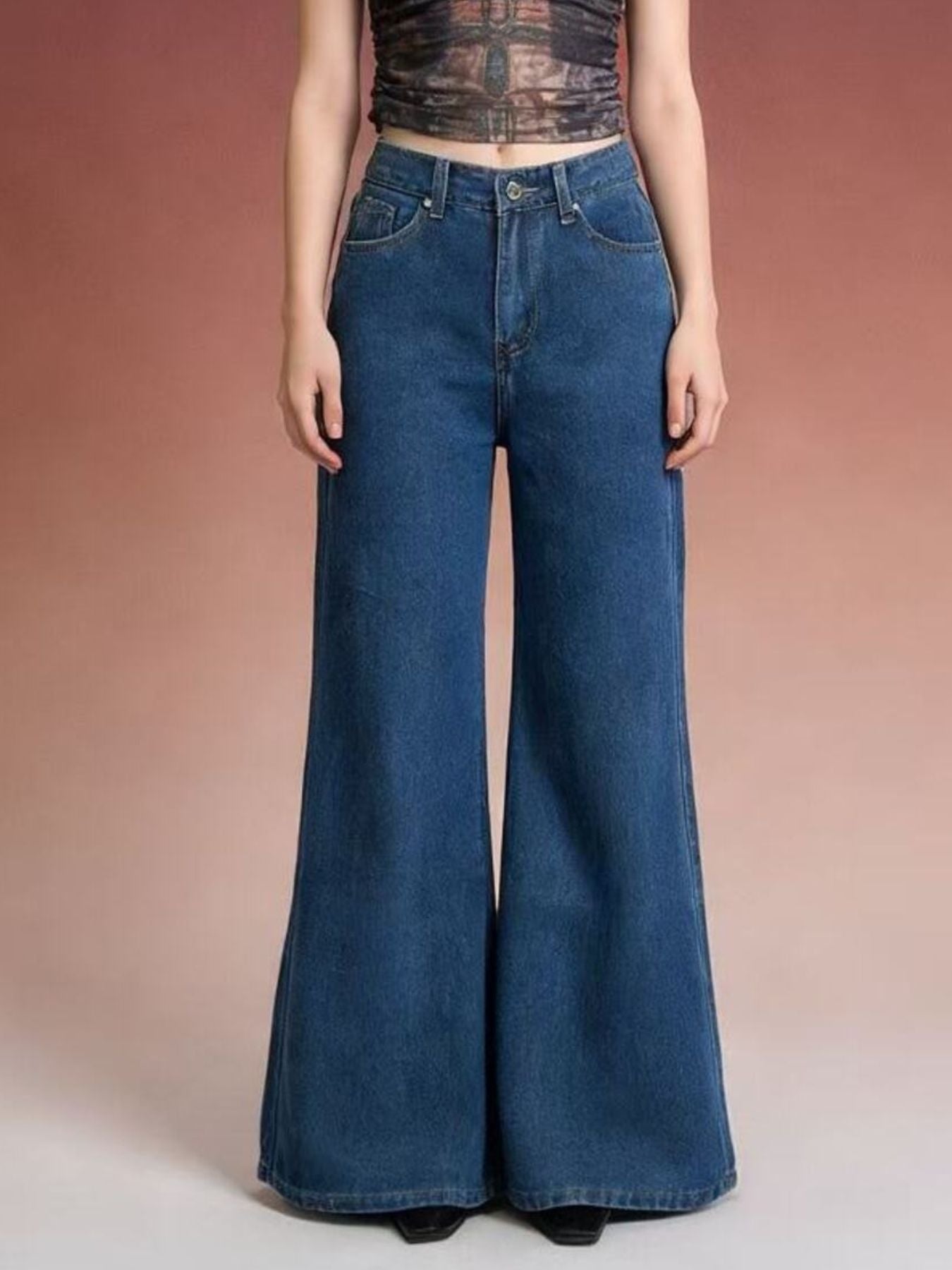 High-Waisted Flare Leg Jeans Secondary image