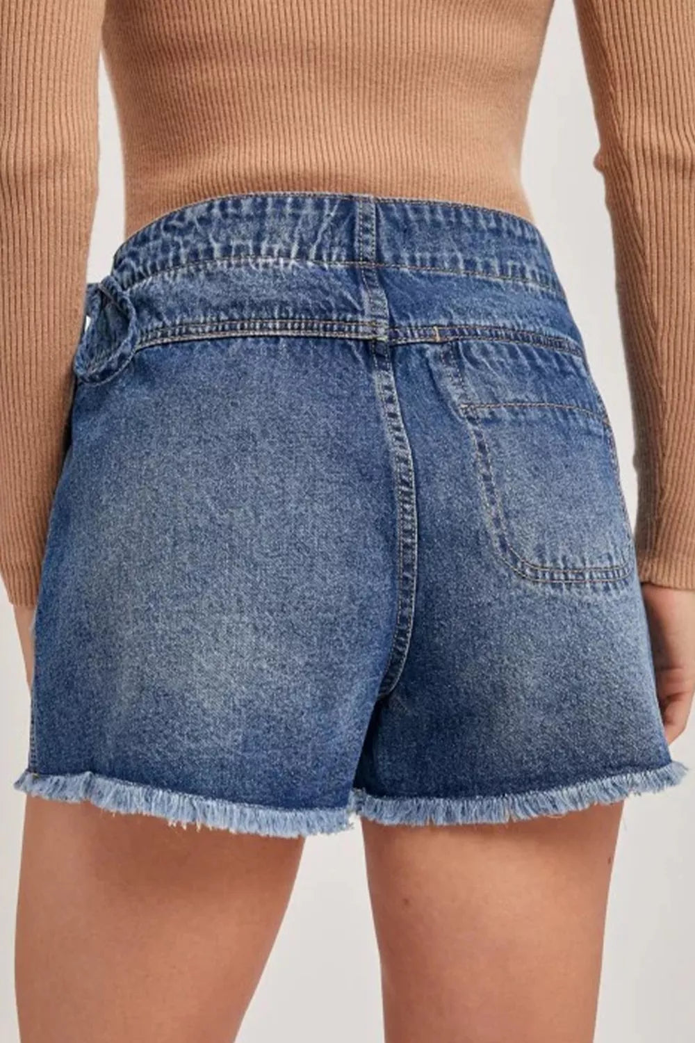 Wrapped Tied Waist Denim Skort Secondary image