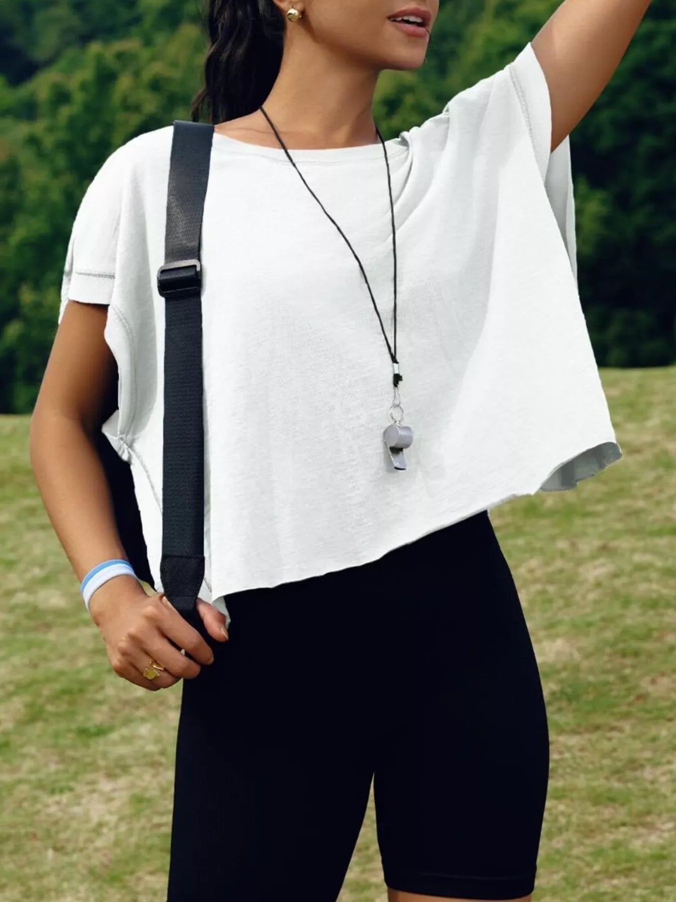 Cutout Back Short Sleeve T-Shirt Secondary image