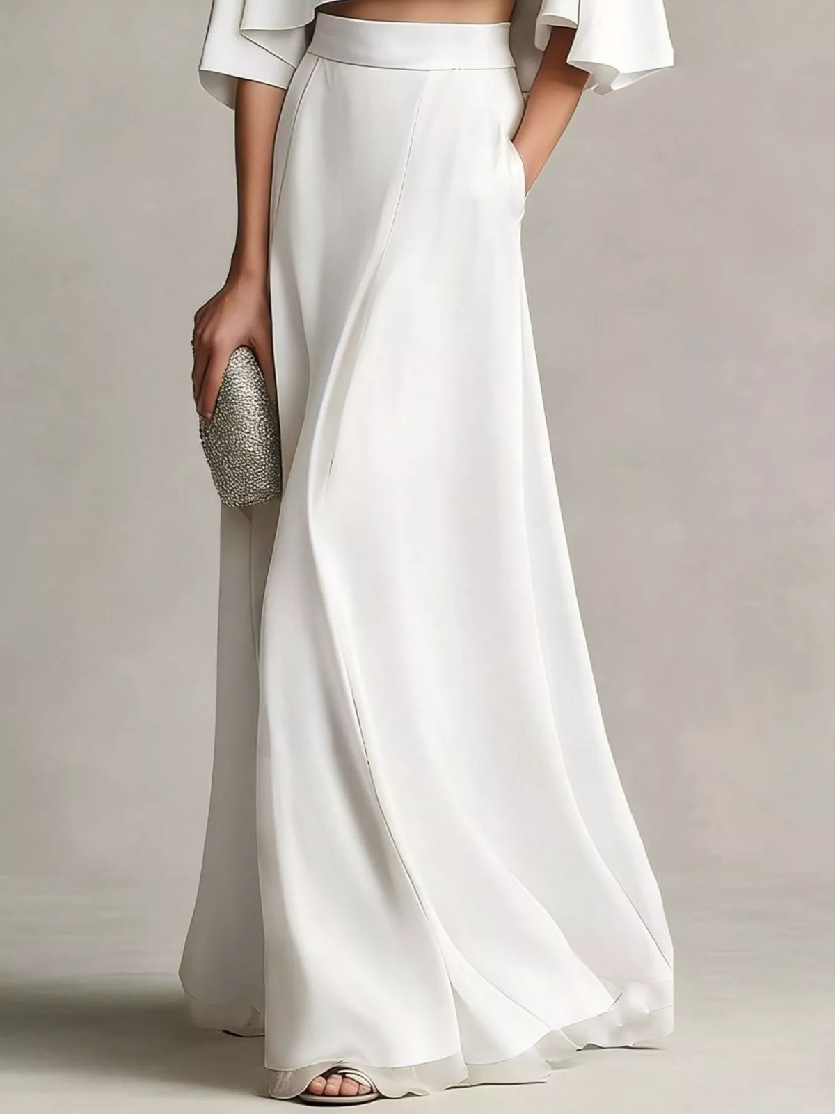 Full Size Satin Crop Top and Maxi Skirt Two-Piece Set Plus Size - photo 9