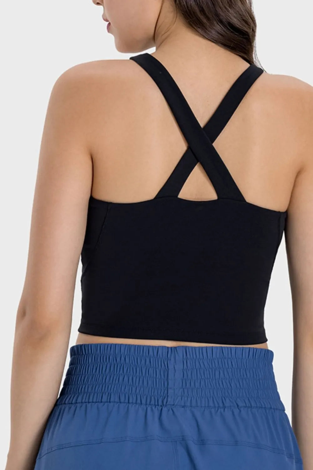 Millennia Crisscross Grecian Neck Active Cami Secondary image