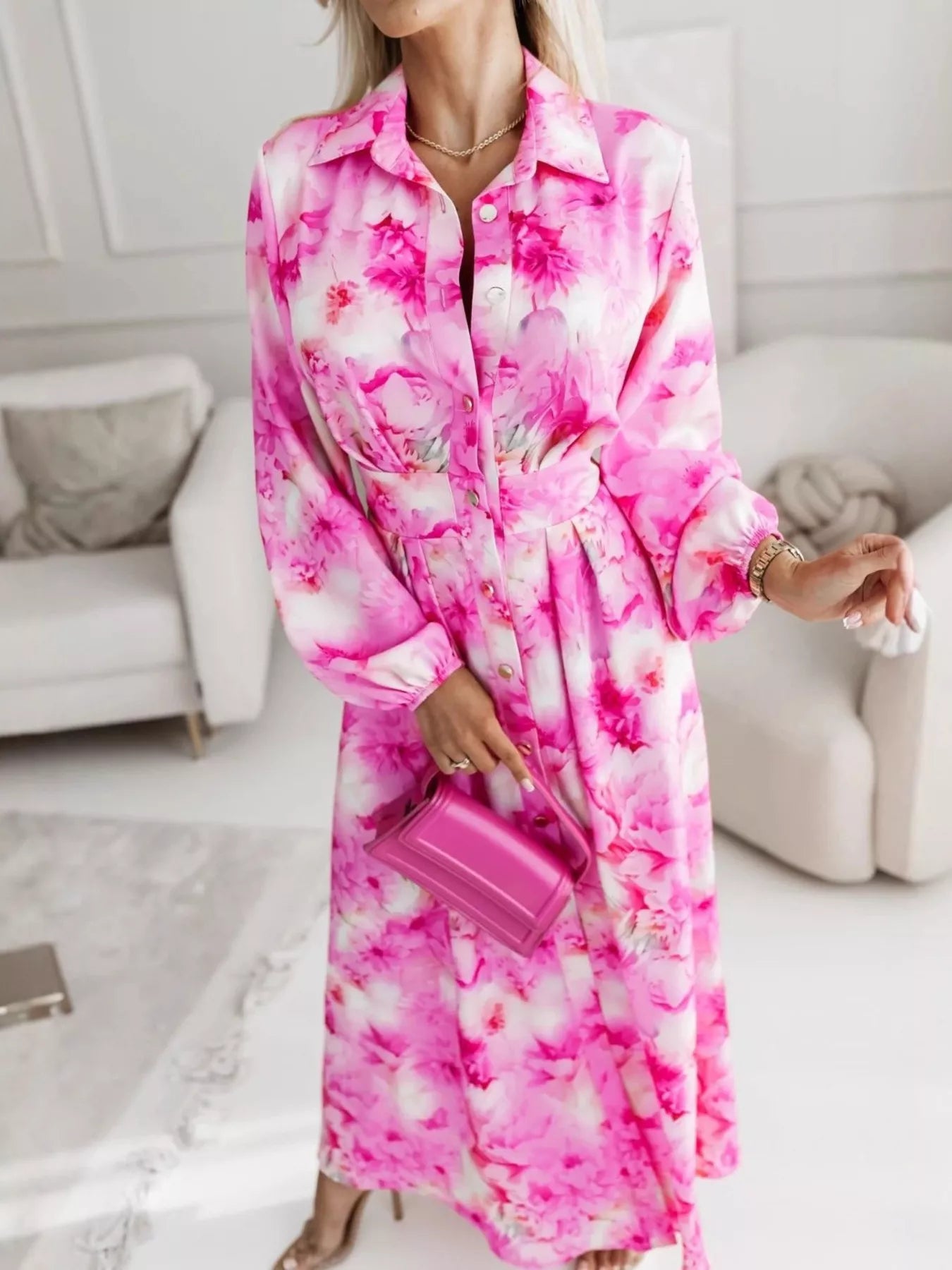 Long Sleeve Maxi Shirt Dress Secondary image