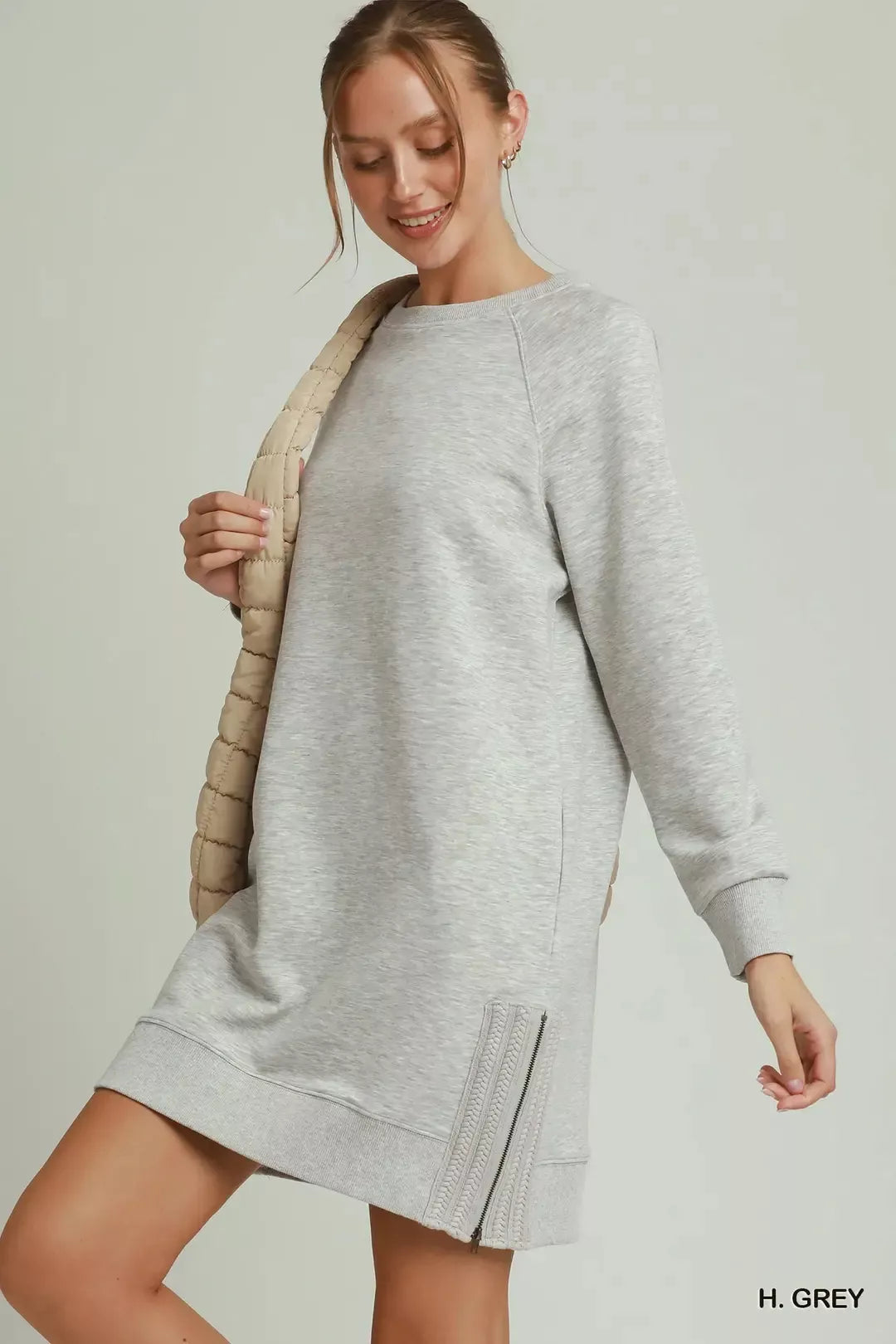 Umgee Side Crochet Zipper Detailed Dress Secondary image