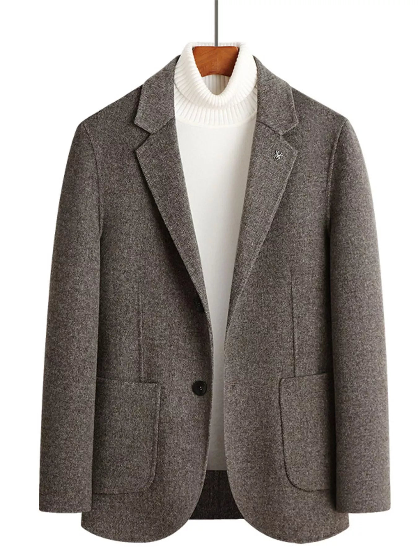 Men's Plus Size One Button Long Sleeve Blazer Secondary image