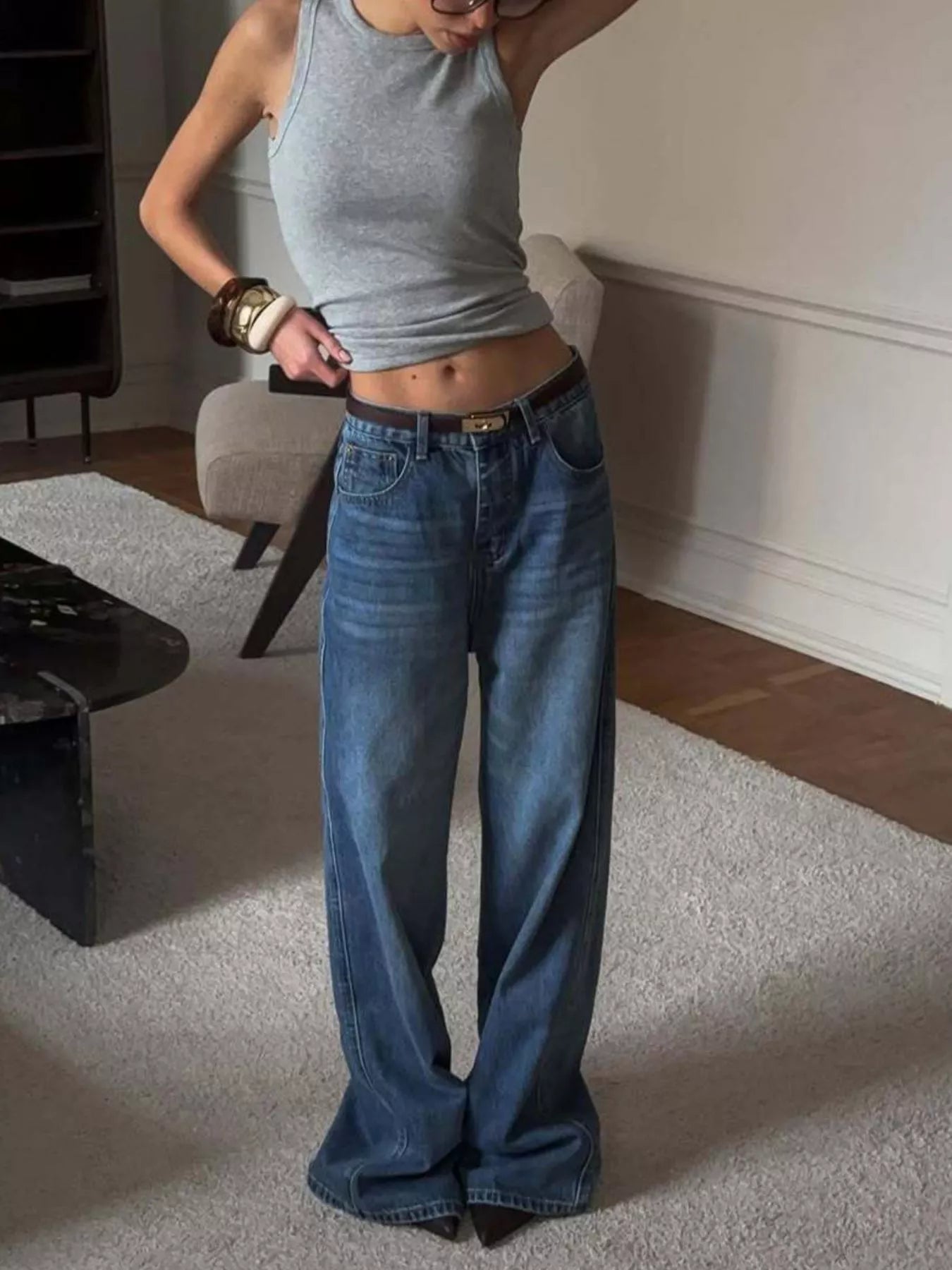 Wide Leg Relaxed Fit Jeans Secondary image
