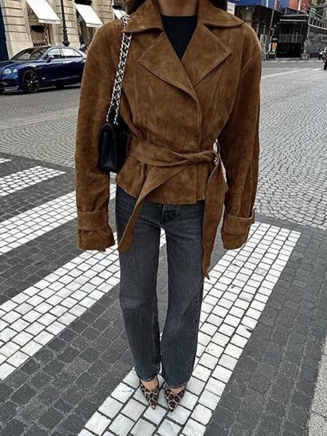 Vintage Suede Tie Waist Jacket Secondary image