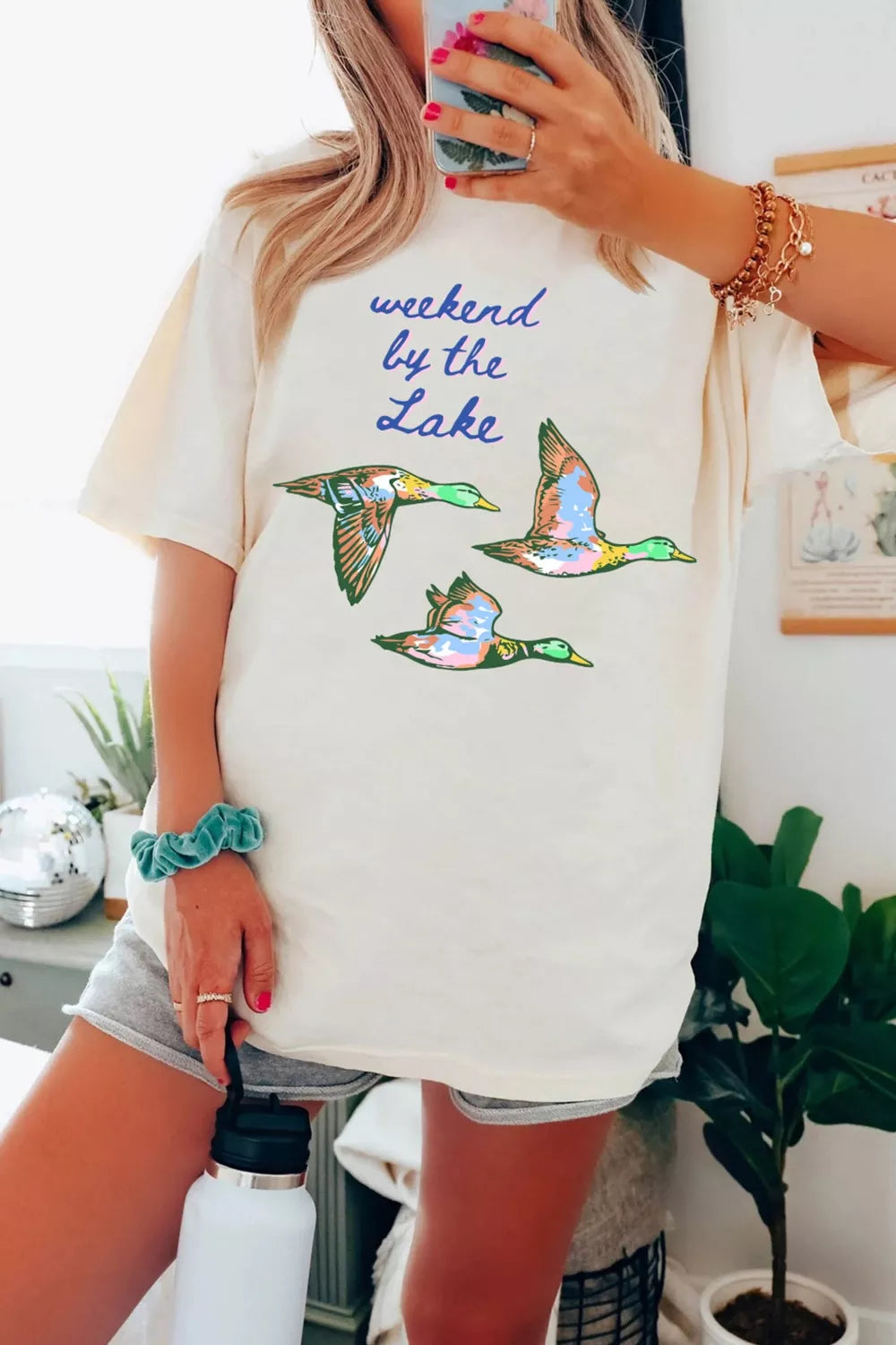 Weekend by the Lake Graphic Oversized T-Shirt Secondary image