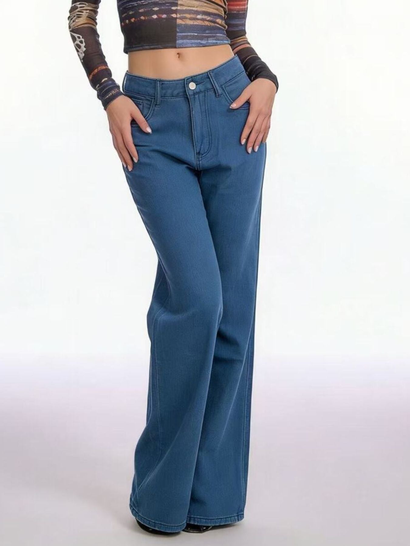 Butterfly Back Wide Leg Jeans Secondary image