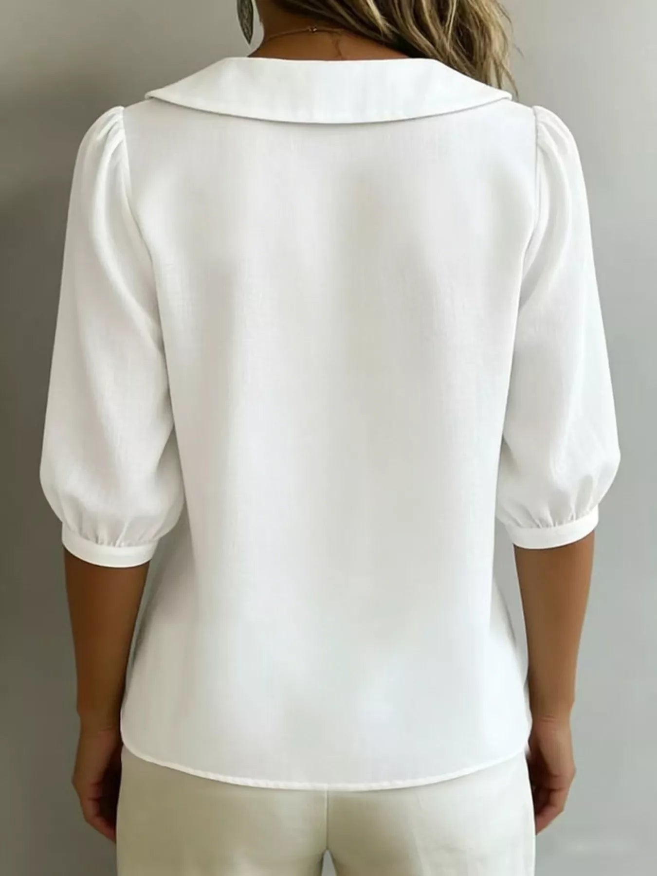 Peter Pan Collar Puff Sleeve Shirt Secondary image