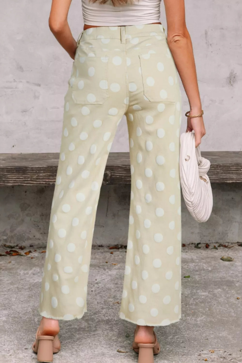 Polka Dot High-Waisted Wide Leg Jeans Secondary image