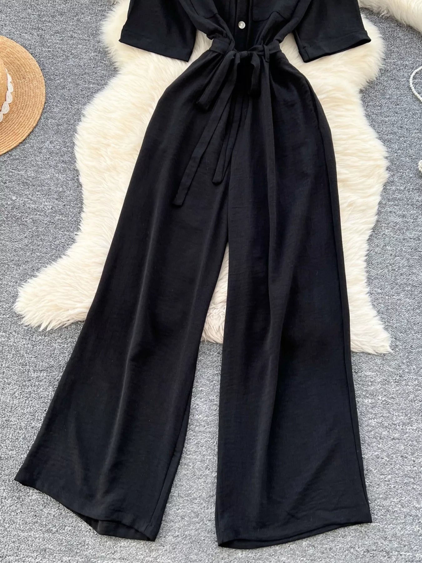 Tie Waist Wide Leg Jumpsuit Secondary image