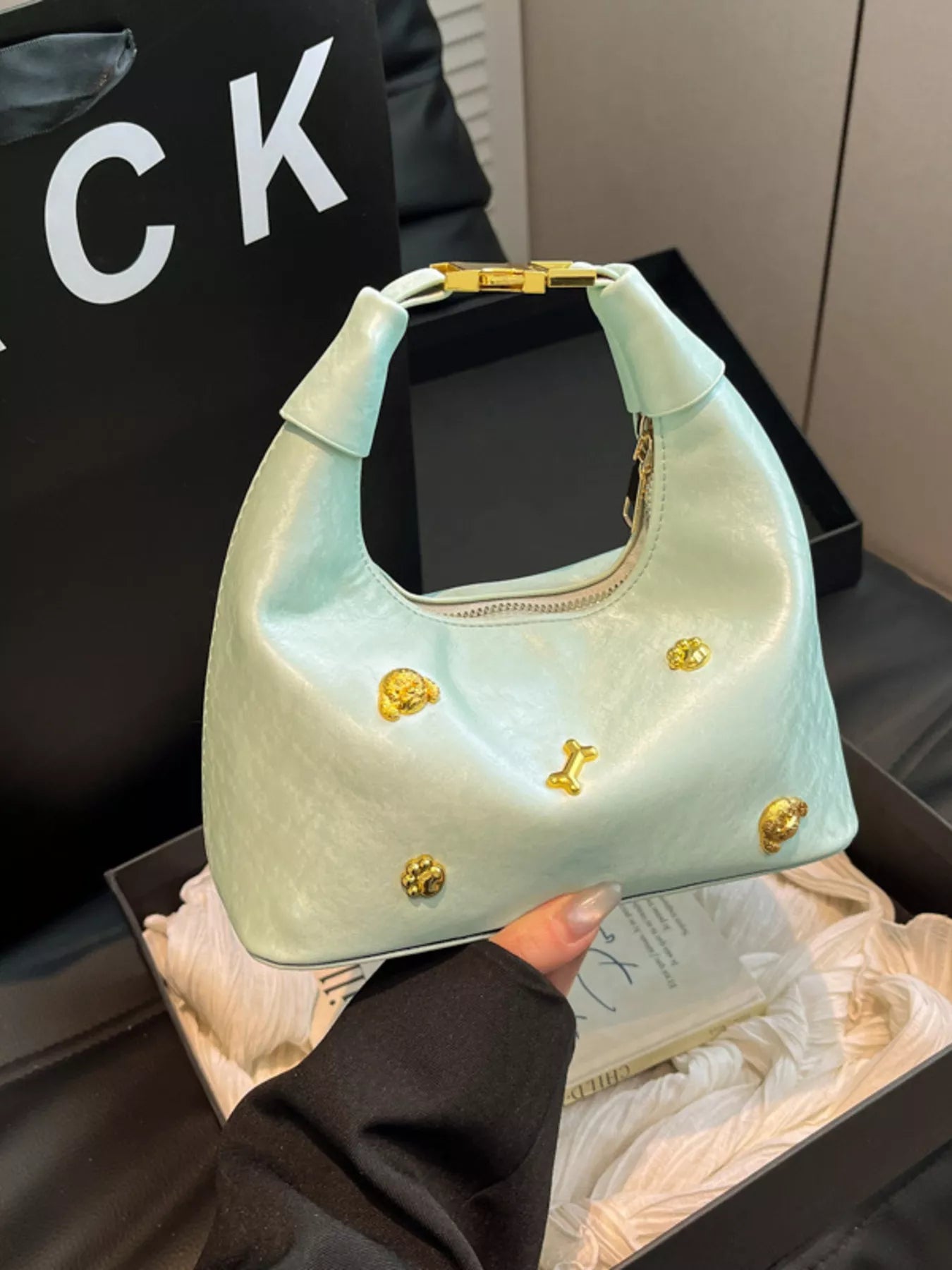 Embellished Hobo Crossbody Bag Secondary image