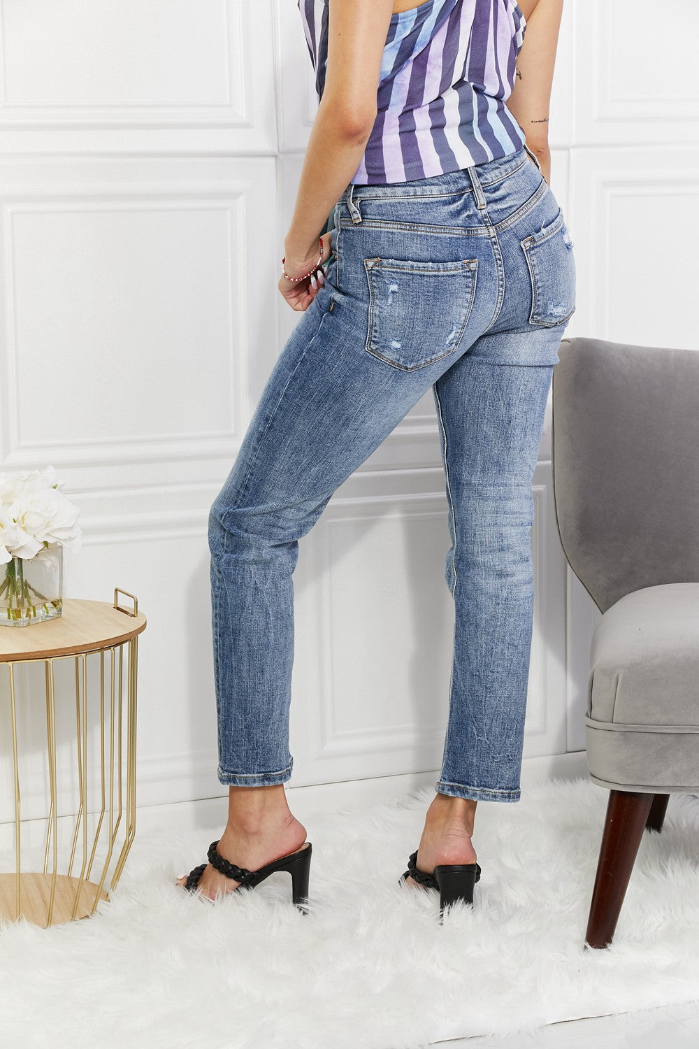 Kancan Full Size Amara High Rise Slim Straight Jeans Plus Size Secondary image
