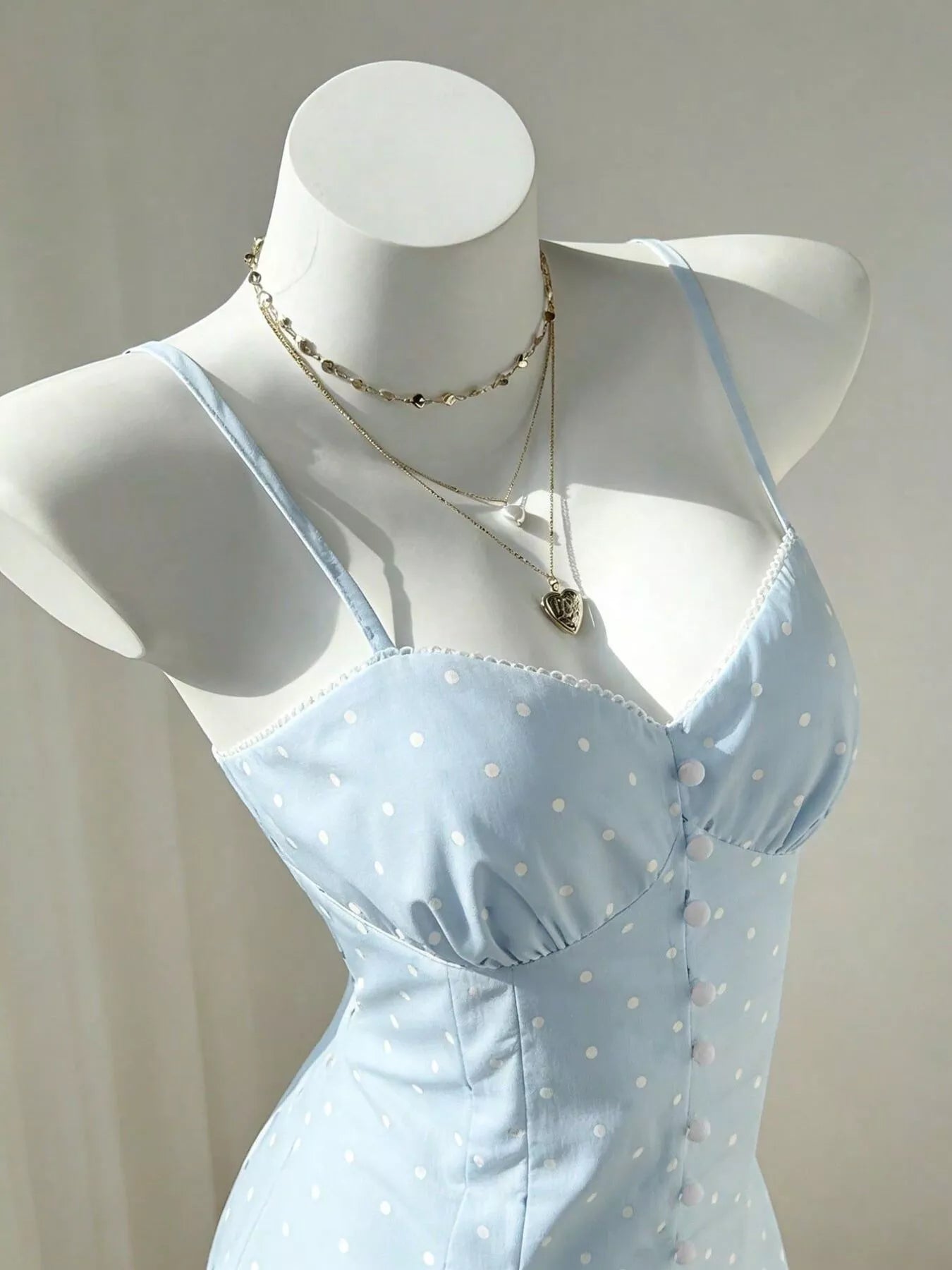 Polka Dot Spaghetti Strap Mini Dress Secondary image