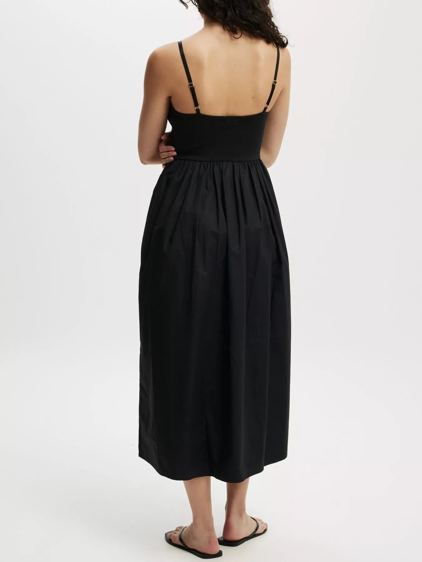 Spaghetti Strap Midi Dress with Pockets Secondary image