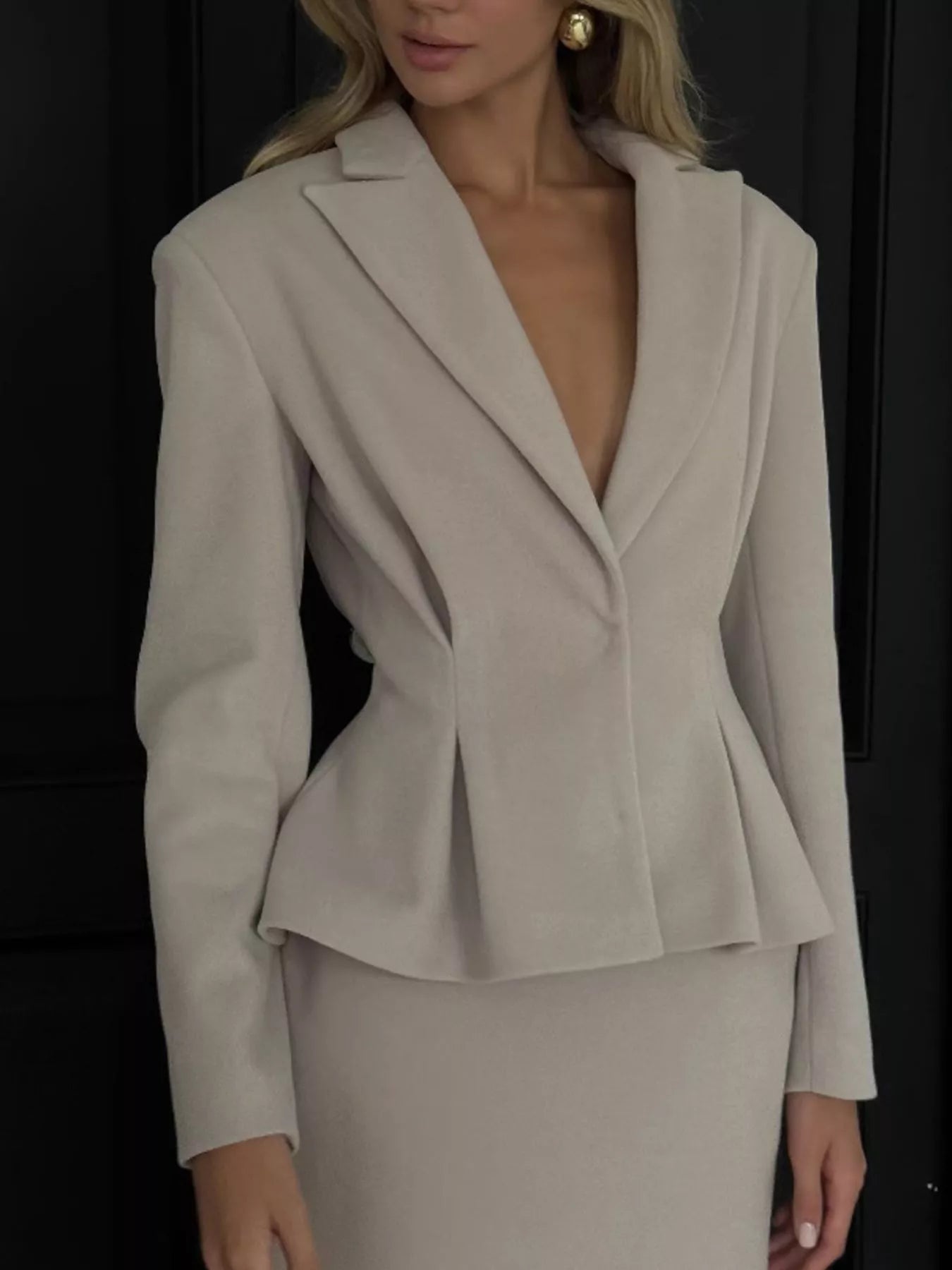 Peplum Blazer and Skirt Set Secondary image
