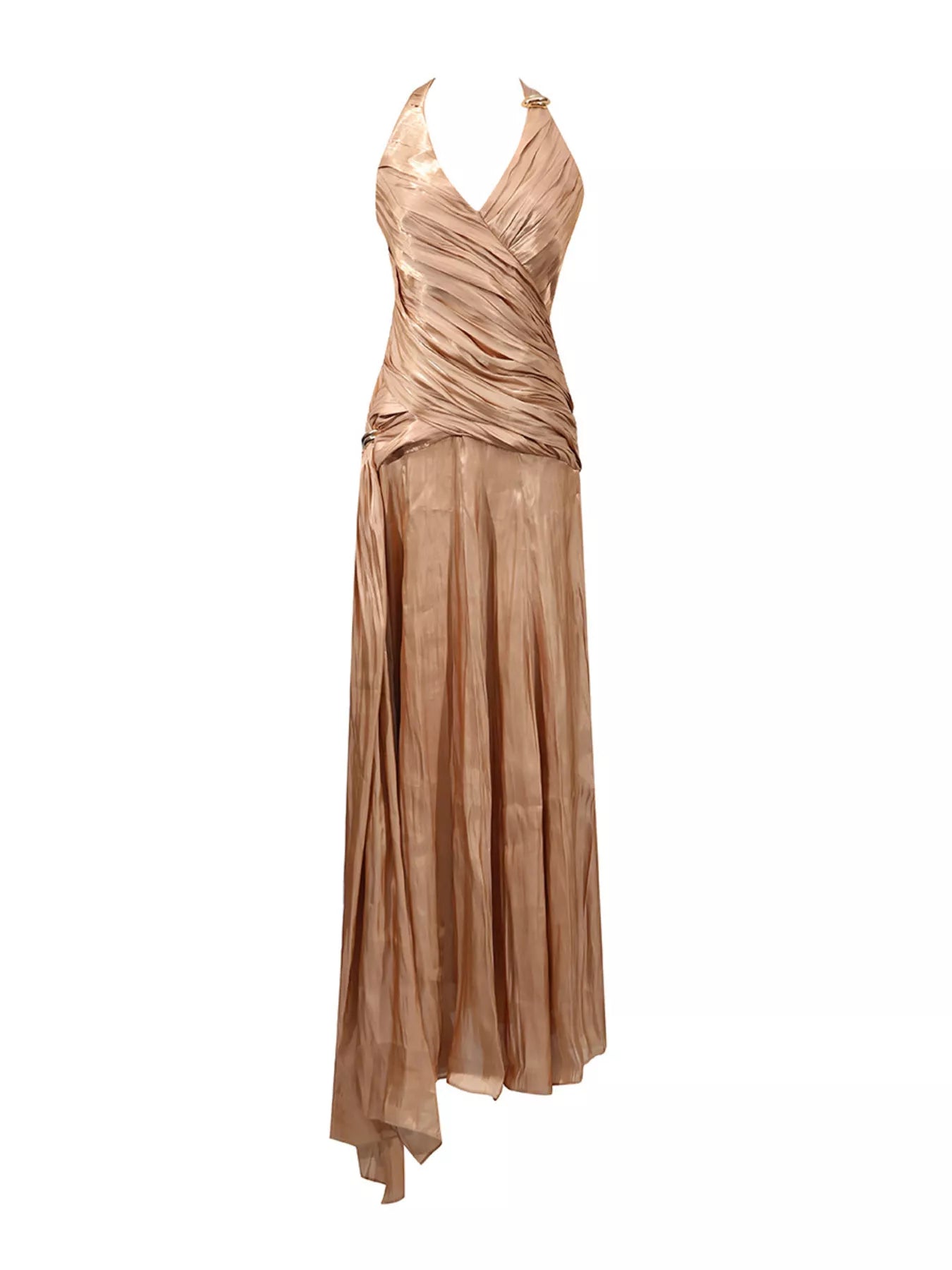 Halter Neck Ruched Maxi Dress Secondary image