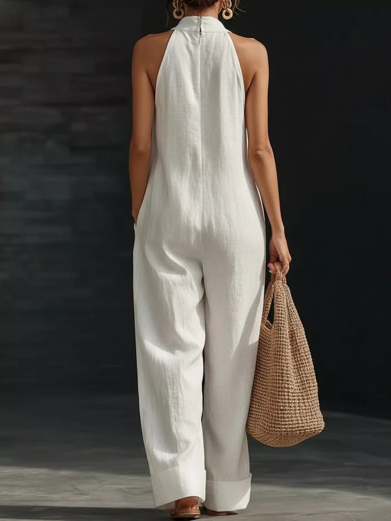Halter Neck Wide-Leg Jumpsuit Secondary image